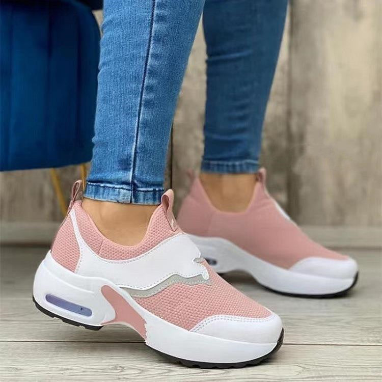 Women's Closed Toe Platform Sneakers in White – Sarah Express