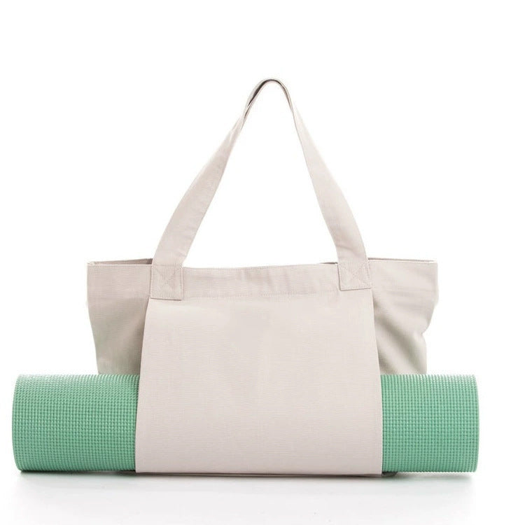 Sarah Express Large Canvas Yoga Tote Bag Beige 45X 35 X 15