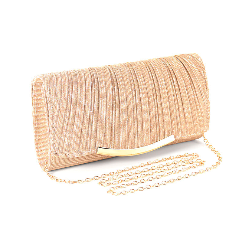 Sarah Express Pleated Flap Chain Crossbody Dinner Bag