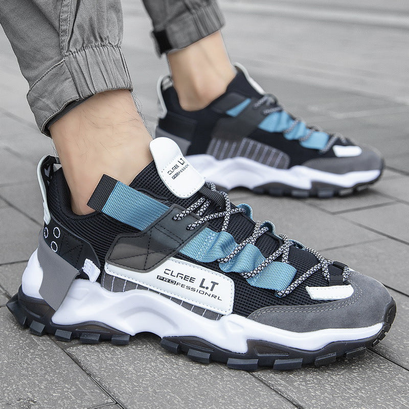 Men's Breathable Mesh Casual Lace-Up Sneakers – lace-up detail alternate view 3