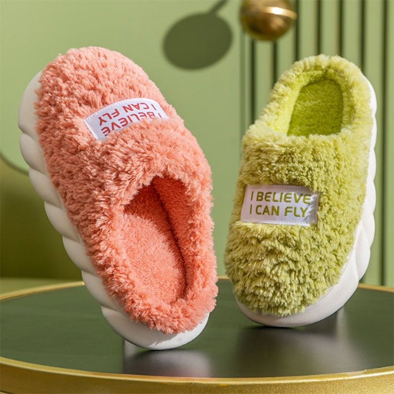 Sarah Express Unisex Warm Plush Faux Fur Slippers
