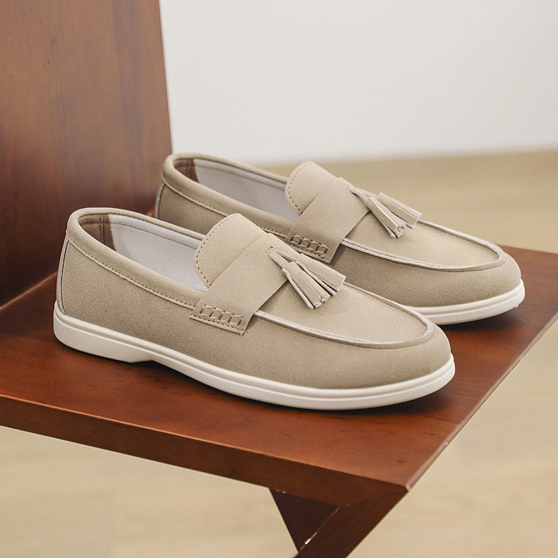 Sarah Express Men's Suede Tassel Slip-On Loafers