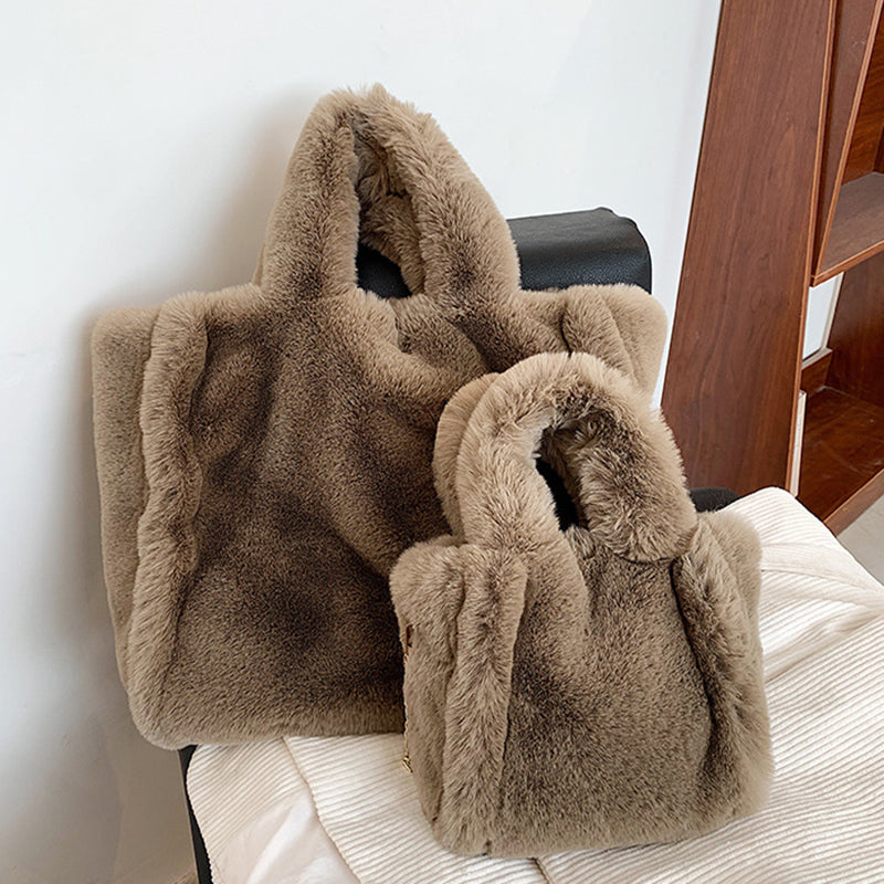 Sarah Express Plush Chain Shoulder Bag Tote