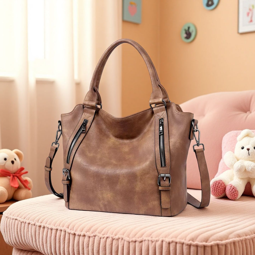 Sarah Express Spacious Vertical PU Leather Crossbody Handbag