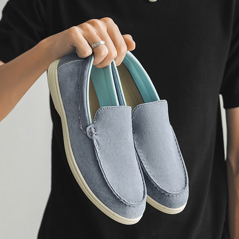 Sarah Express Men's Casual Slip-On Patchwork Loafers