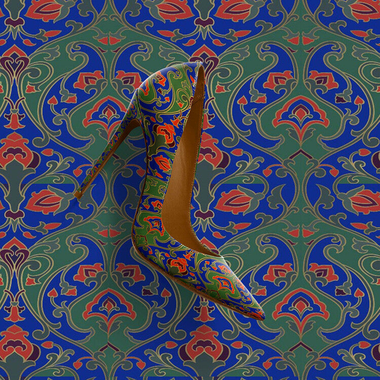 Sarah Express Floral Pointed Toe Stiletto Heels