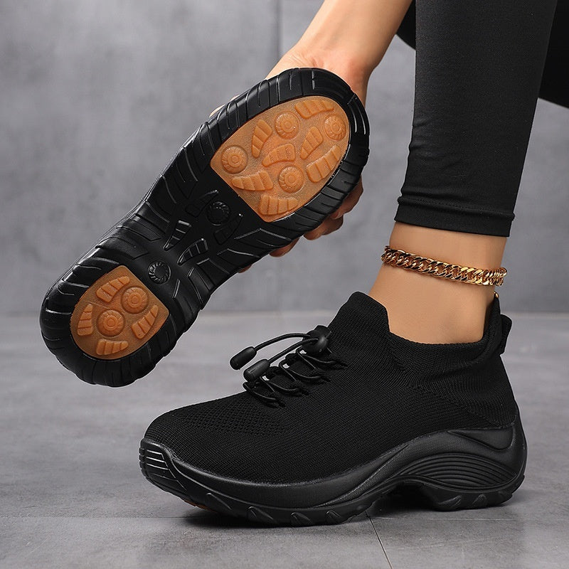 Sarah Express Flyknit Rocker Sole Slip-On Sneakers
