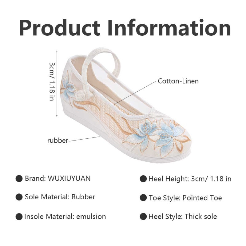 Sarah Express Embroidered Mesh Hidden Wedge Summer Sandals
