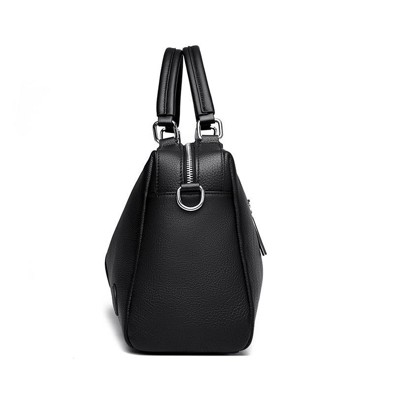 Sarah Express Spacious Full-Grain Leather Everyday Tote Bag