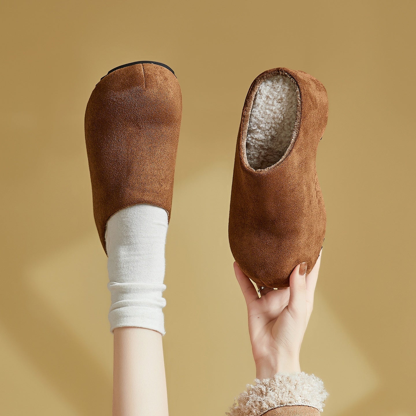 Sarah Express Retro Suede Chunky Platform Slip-On Mules