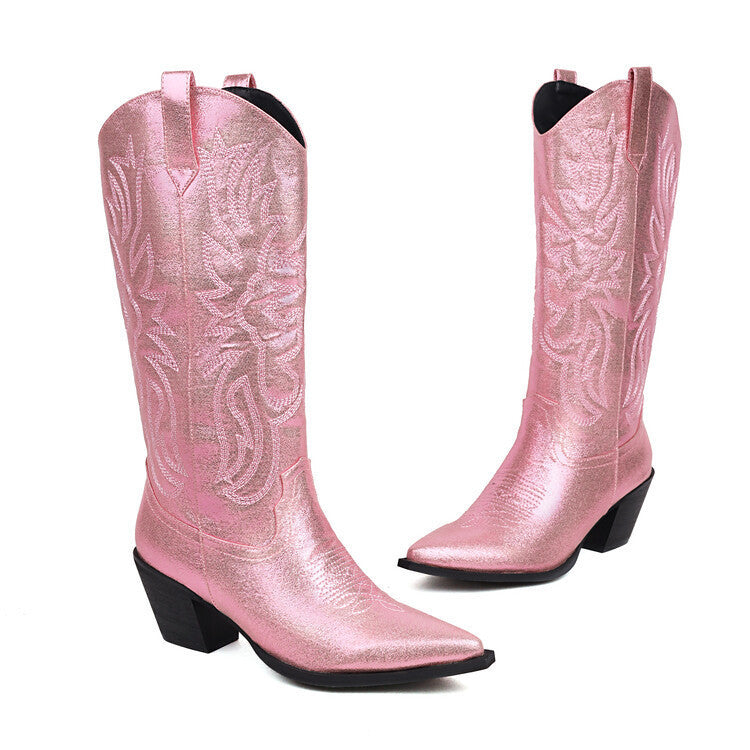 Tall Embroidered Sequin Western Boots – product detail alternate view 4