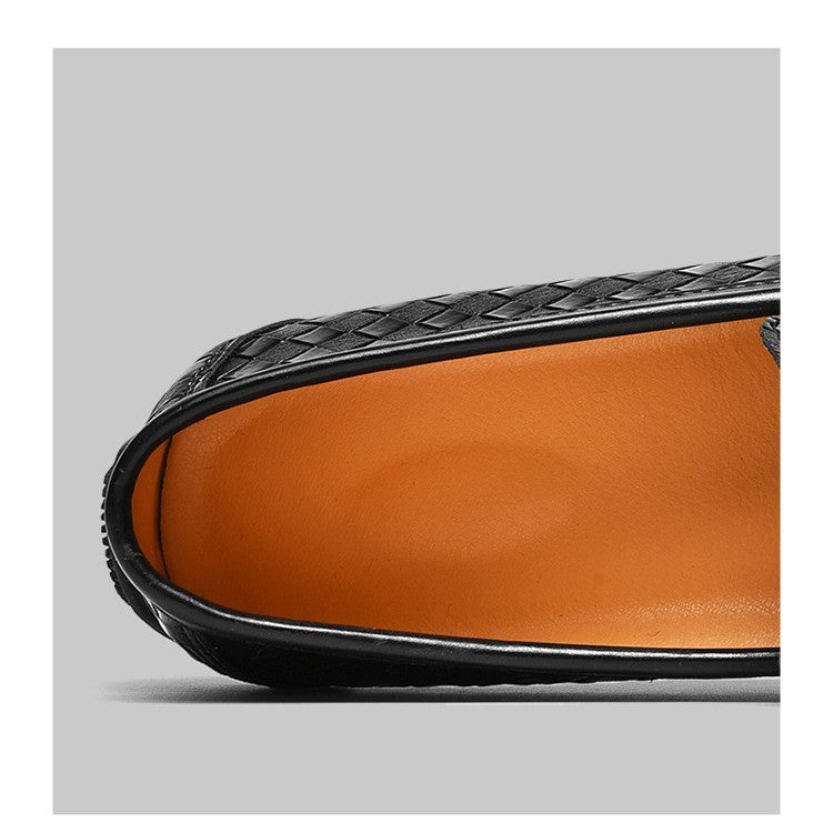 Sarah Express Men's Woven Texture Casual Loafers