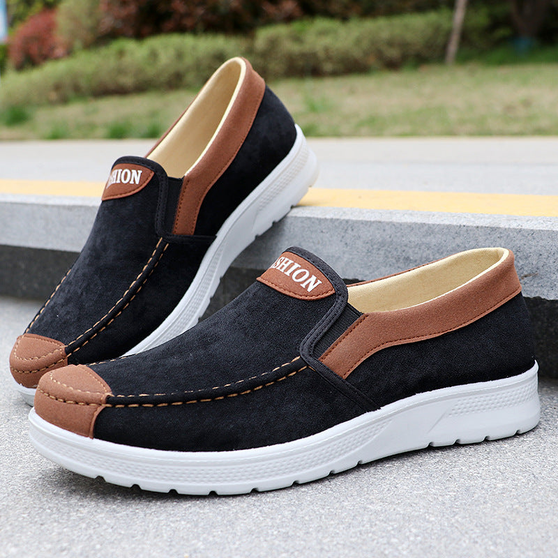 Sarah Express Men's Breathable Slip-On Canvas Sneakers