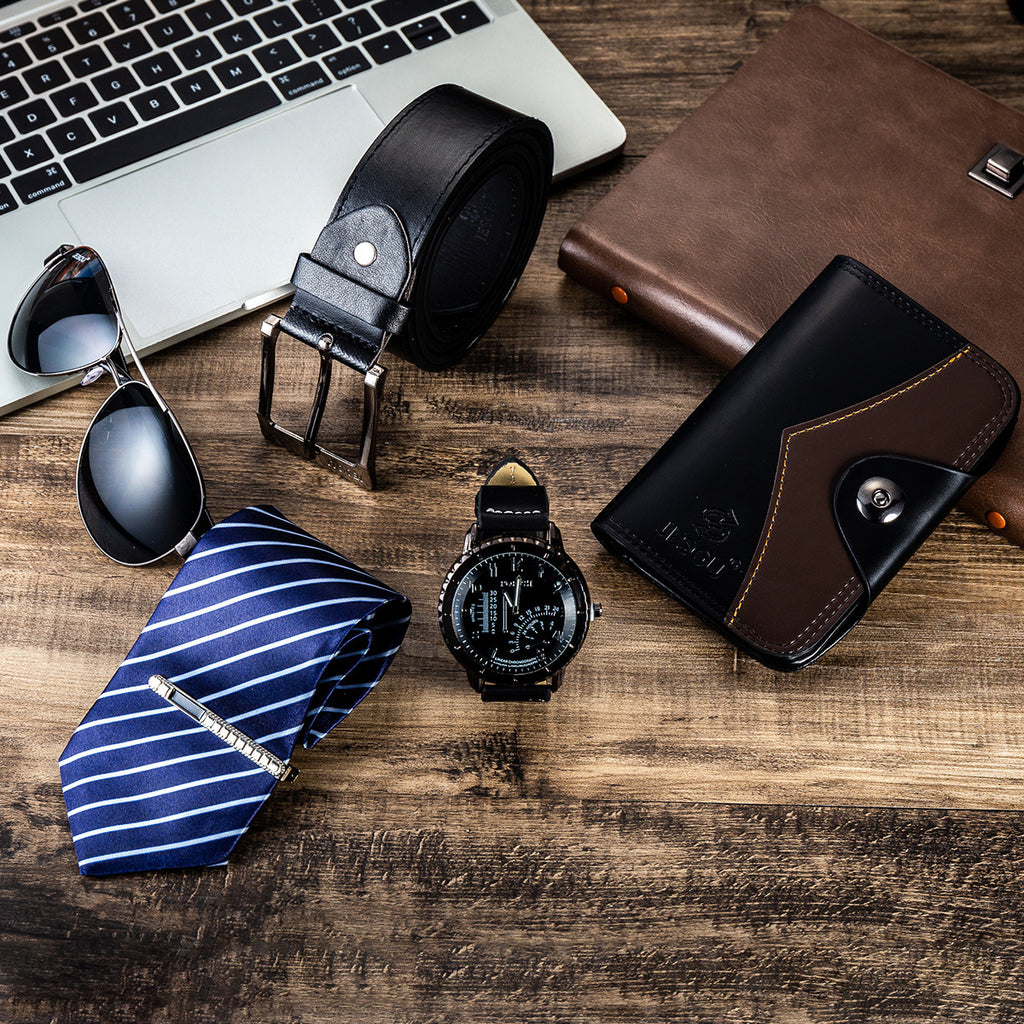 Sarah Express Men's Exquisite Wallet and Accessory Gift Set