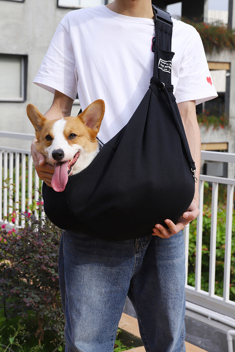 Sarah Express Adjustable Breathable Pet Messenger Carrier Bag Black