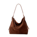 Sarah Express Retro Dumpling Genuine Leather Shoulder Tote Coffee