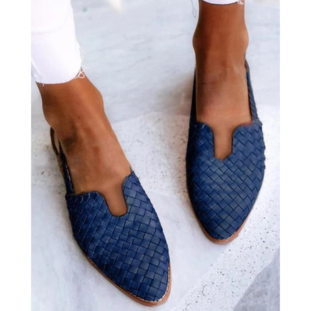 Sarah Express Pointed Toe Knit Slip-On Sandals