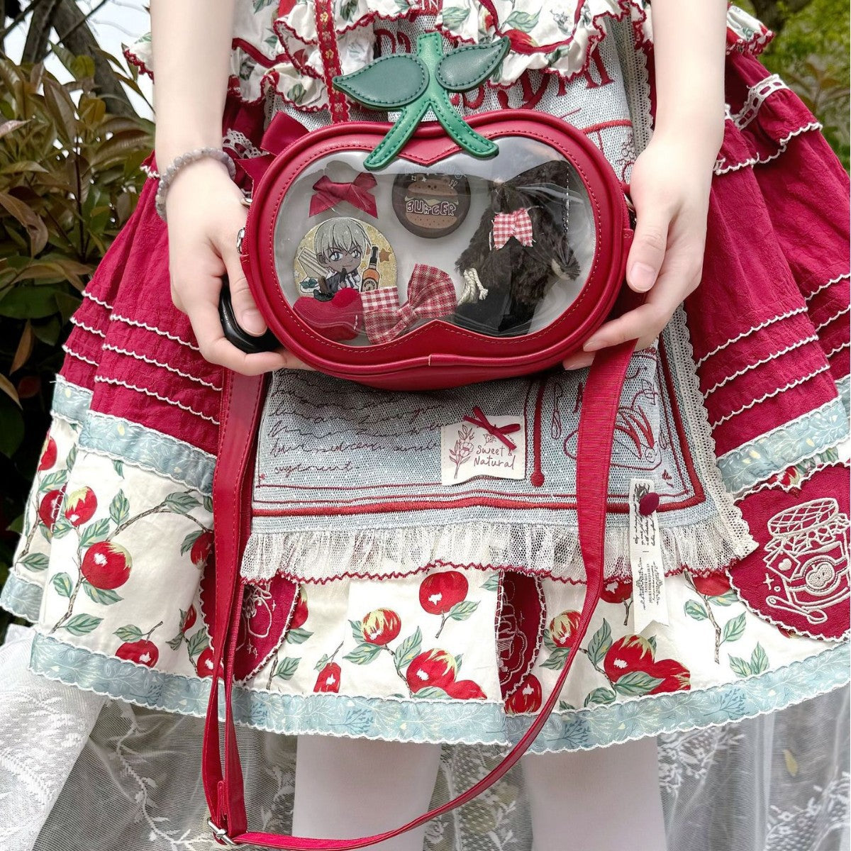 Sarah Express Cute Mini Oval Patchwork Crossbody Bag