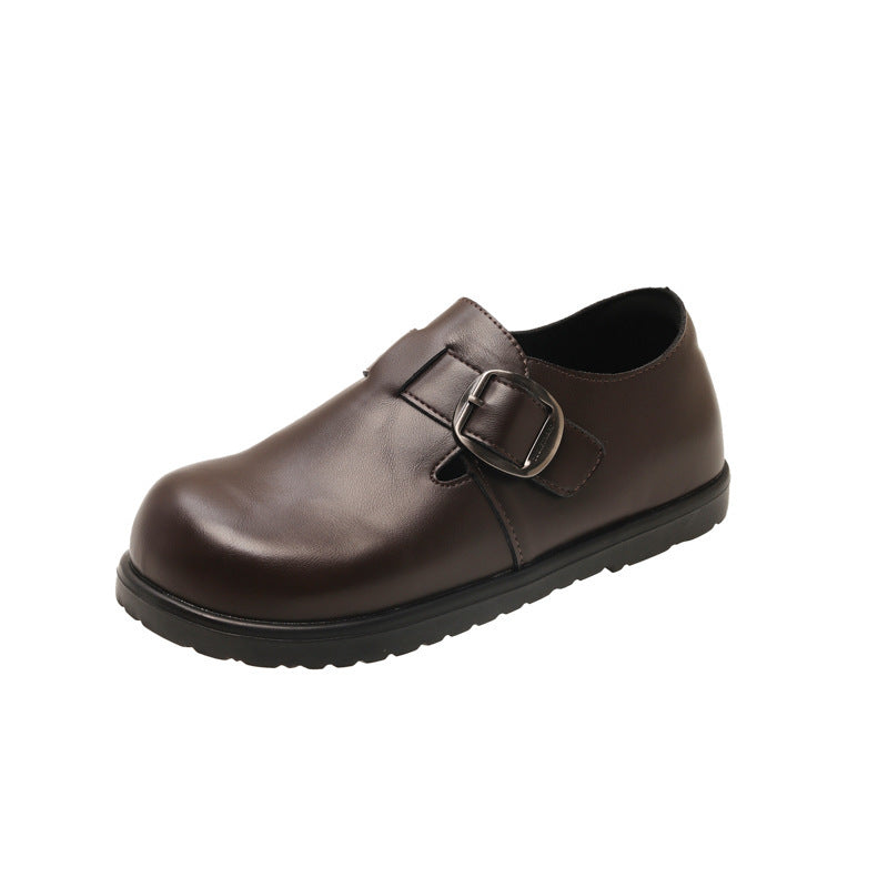 Sarah Express Minimalist Belt-Buckle Closed-Toe Slides