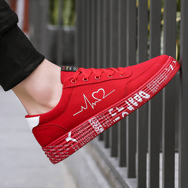 Sarah Express Love Print Unisex Canvas Sneakers
