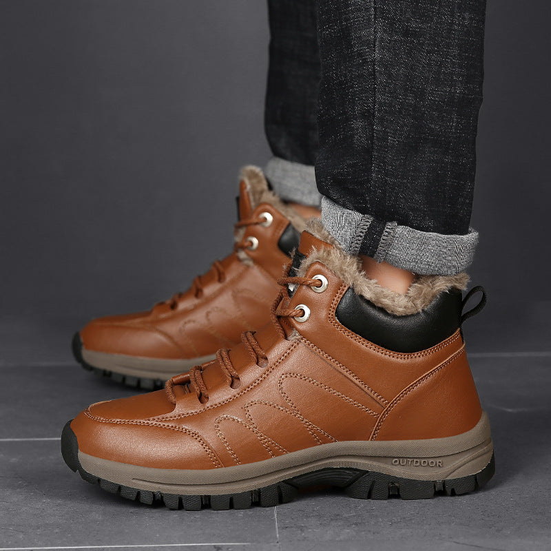 Sarah Express Men's Warm Plush Lined Winter Boots