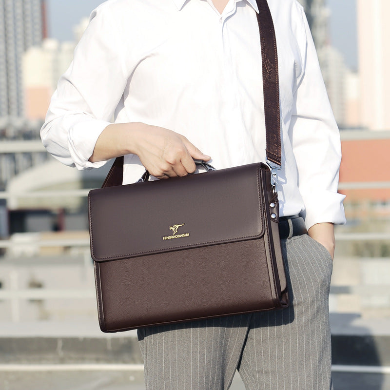Sarah Express Professional Horizontal Leather Business Briefcase