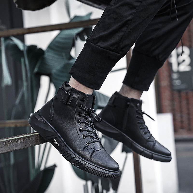 Sarah Express Men's High-Top Leather Martin Boots