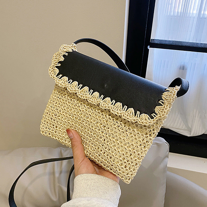 Sarah Express Straw Woven Beach Crossbody Bag