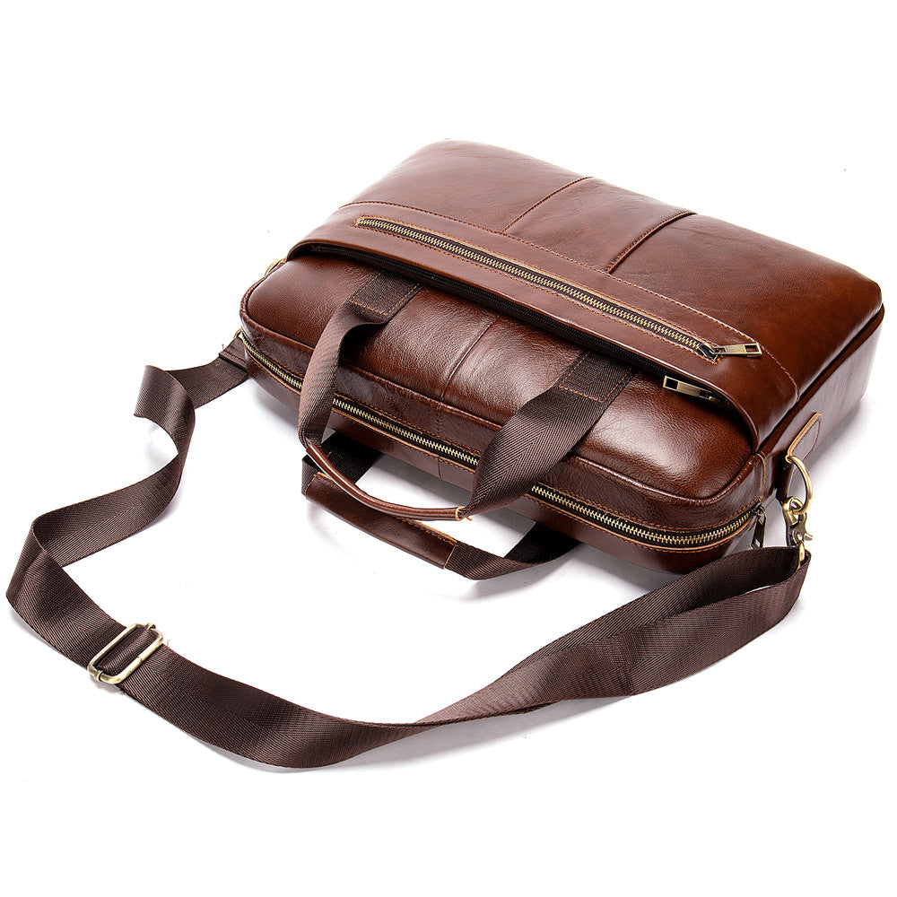 Sarah Express Professional Leather Business Commute Briefcase
