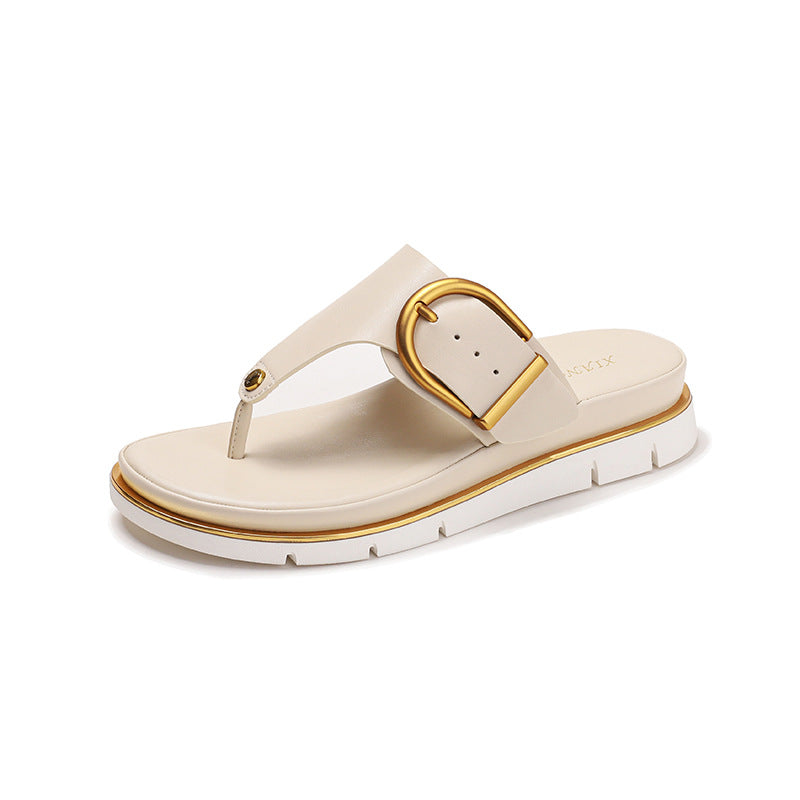 Sarah Express Roman Style Buckle Beach Flip-flops