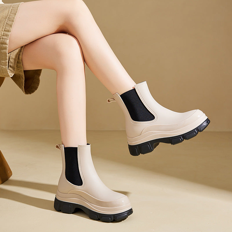 Sarah Express Waterproof Mid-Calf Martin Rain Boots
