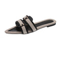 Sarah Express Women's Color Block Slip-On Slides Black