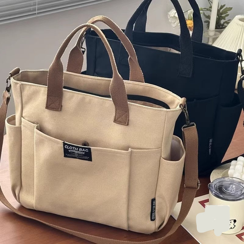 Sarah Express Premium Canvas Tote Crossbody Shoulder Bag