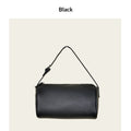 Sarah Express Minimalist Cylindrical Leather Crossbody Bag Black 18cm x8cm x10cm