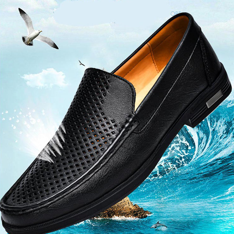 Sarah Express Men's Perforated Slip-On Loafers