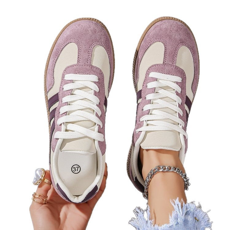 Sarah Express Purple Rhinestone Low-Top Sneakers