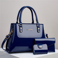 Sarah Express Structured Three-Piece Travel Handbag Set Blue