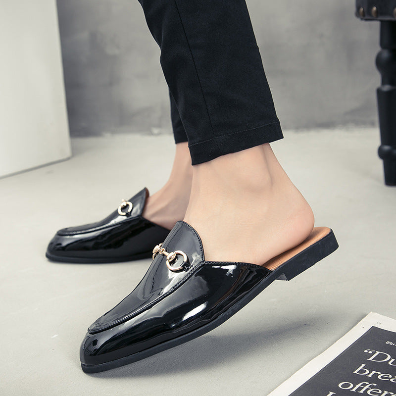 Sarah Express Men's Bright Leather Horsebit Mules