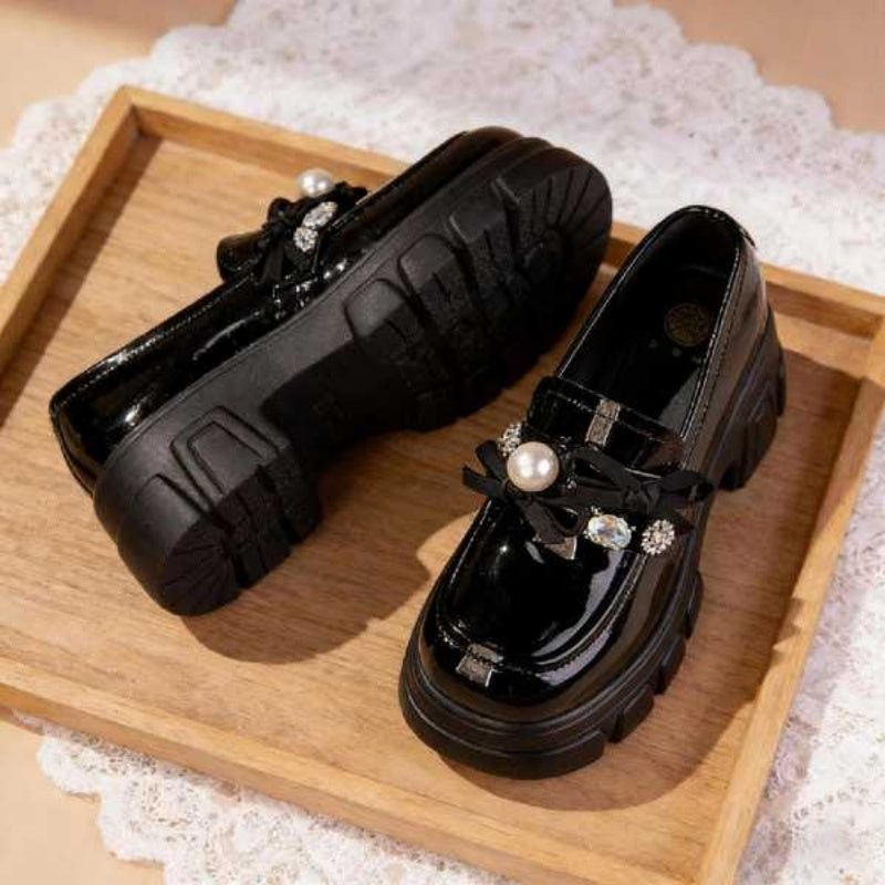 Sarah Express Platform Loafers With Pearl And Crystal