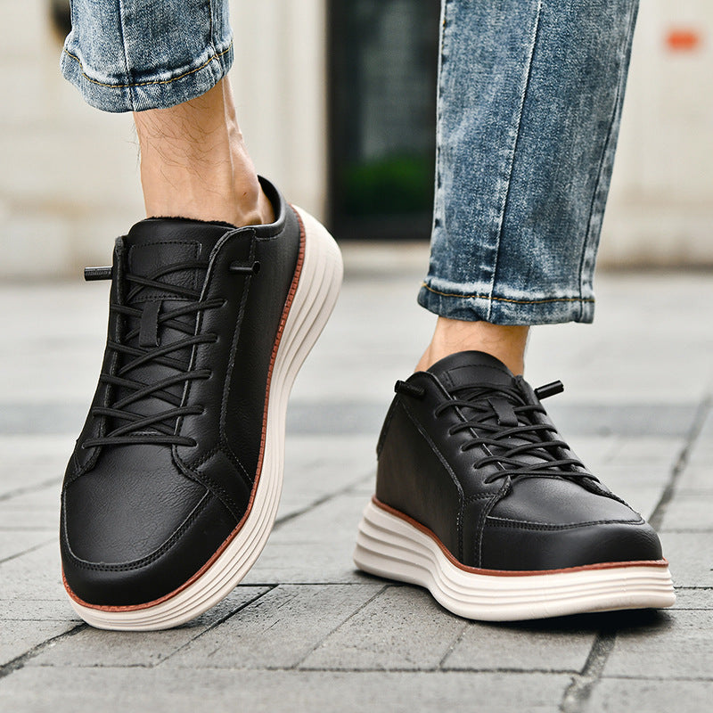 Sarah Express Men's Thermal Fleece-Lined Casual Platform Sneakers