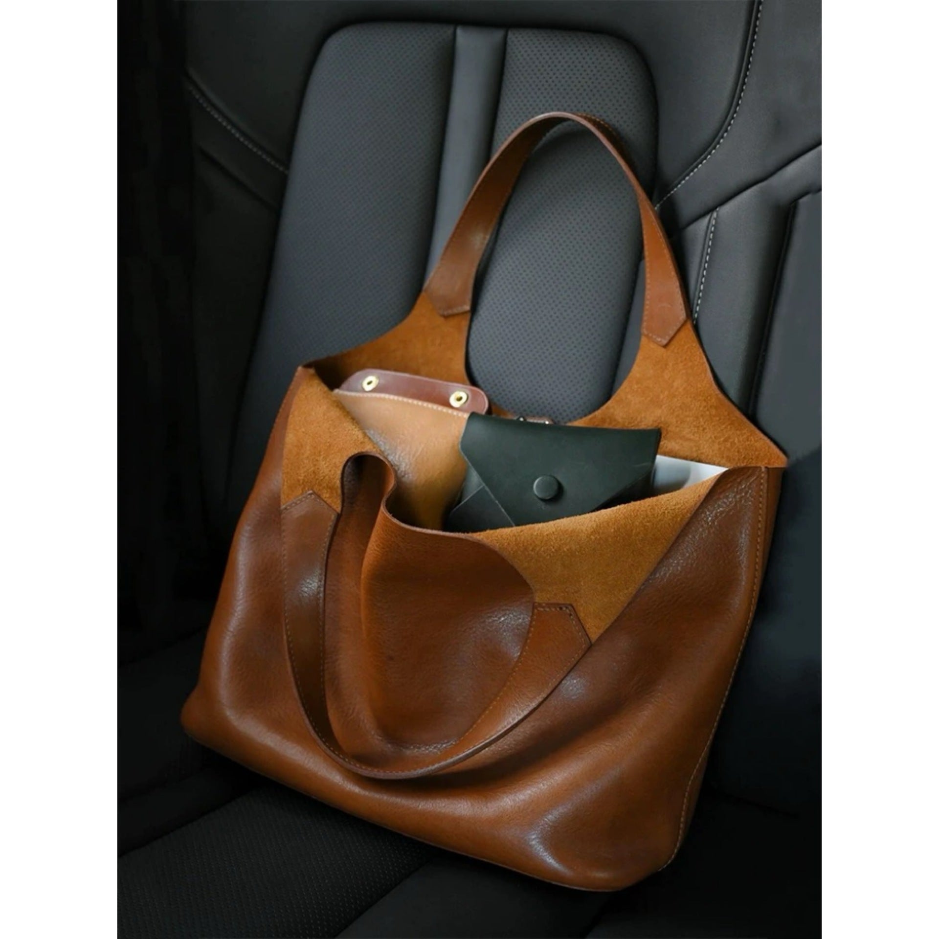 Sarah Express Retro Floral Patchwork Bucket Tote Bag