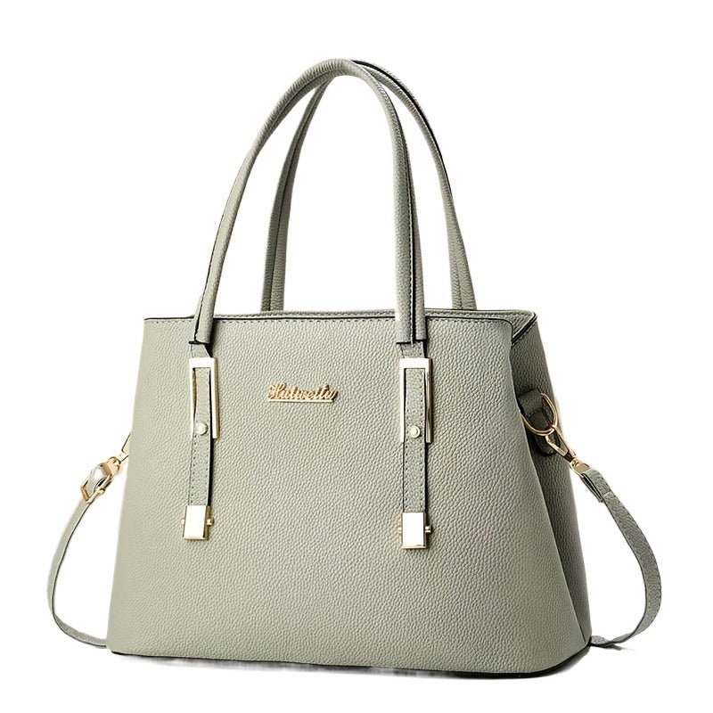 Sarah Express Structured PU Leather Tote Crossbody Bag