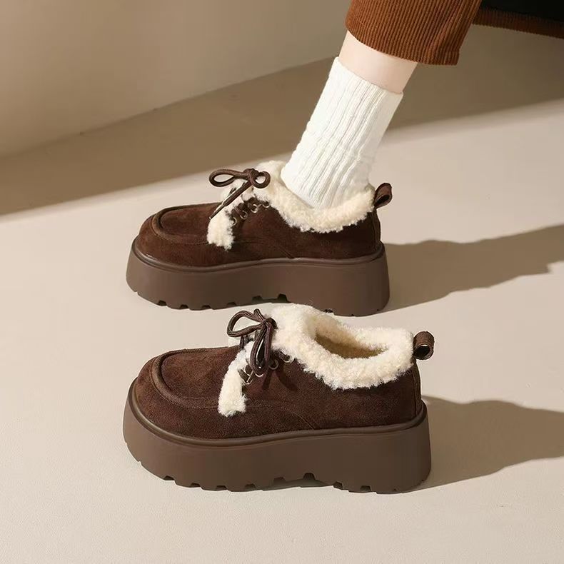 Sarah Express Fleece-Lined Chunky Sole Comfort Flats
