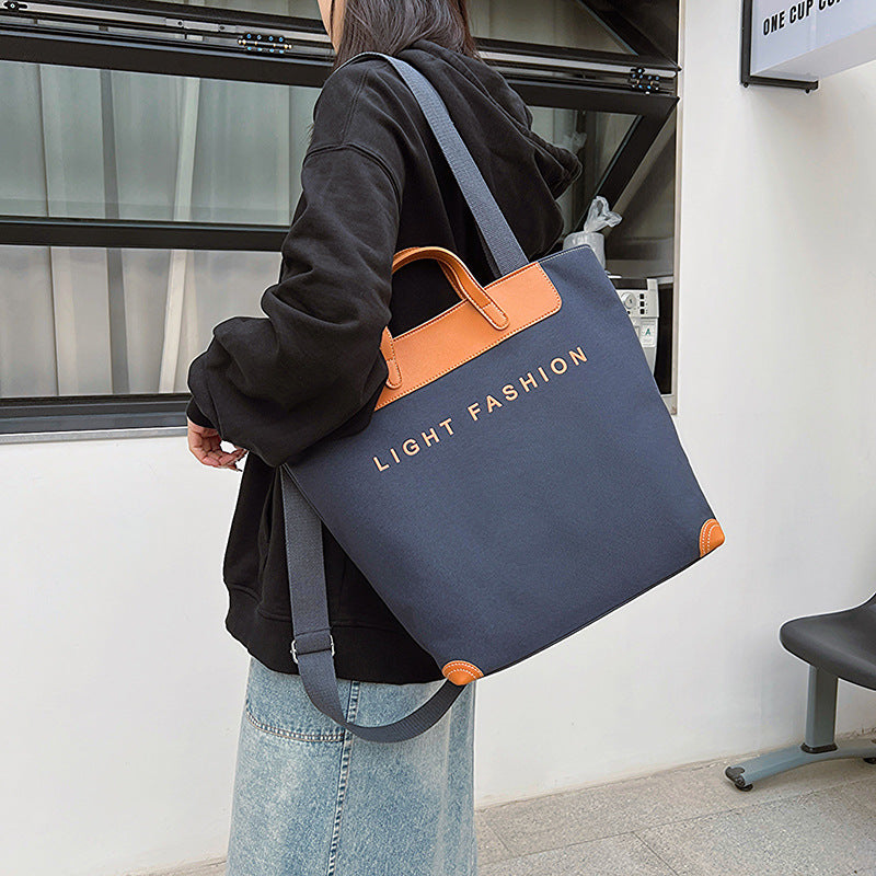 Sarah Express Canvas Messenger Bag with Letter Print