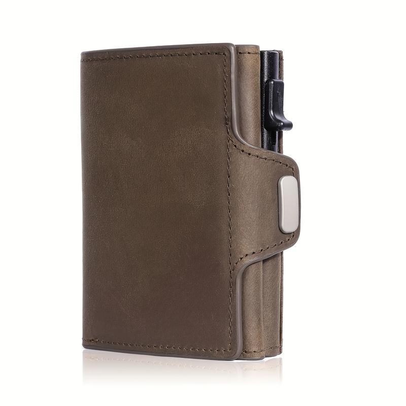 Sarah Express Vintage Slim RFID Blocking Card Holder Coffeecolor