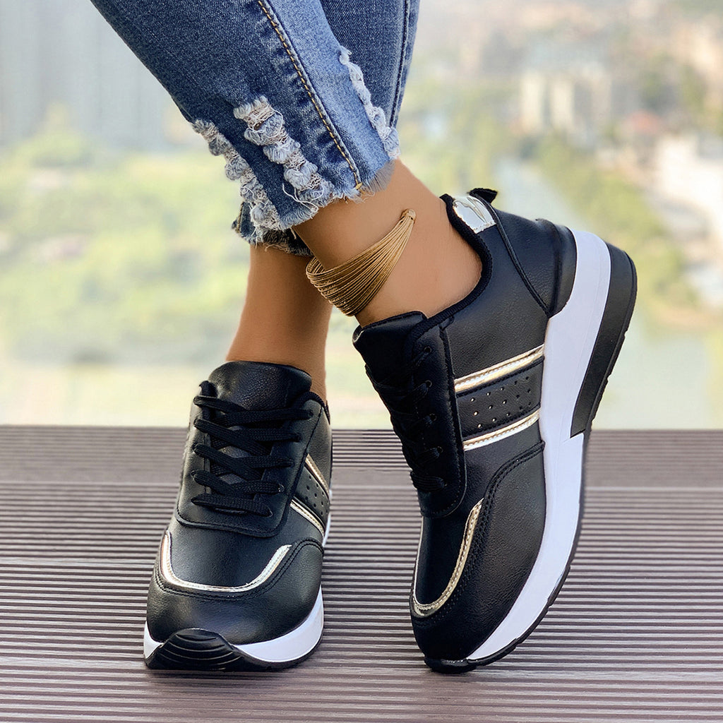 Sarah Express Women's Color-Block Chunky Platform Sneakers