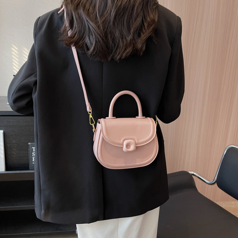 Sarah Express Minimalist Round PU Leather Crossbody Bag