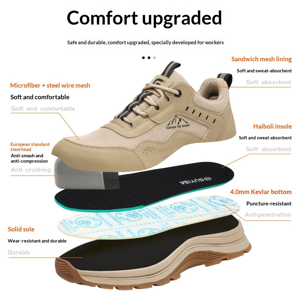 Sarah Express Breathable Men's Tactical Protective Work Shoes