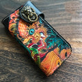 Sarah Express Embossed Cowhide Leather Treasure Wallet Wallet