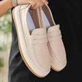 2026 British Retro Round Toe Casual Suede Loafers Slip-on Fisherman Skate Shoes – front product view